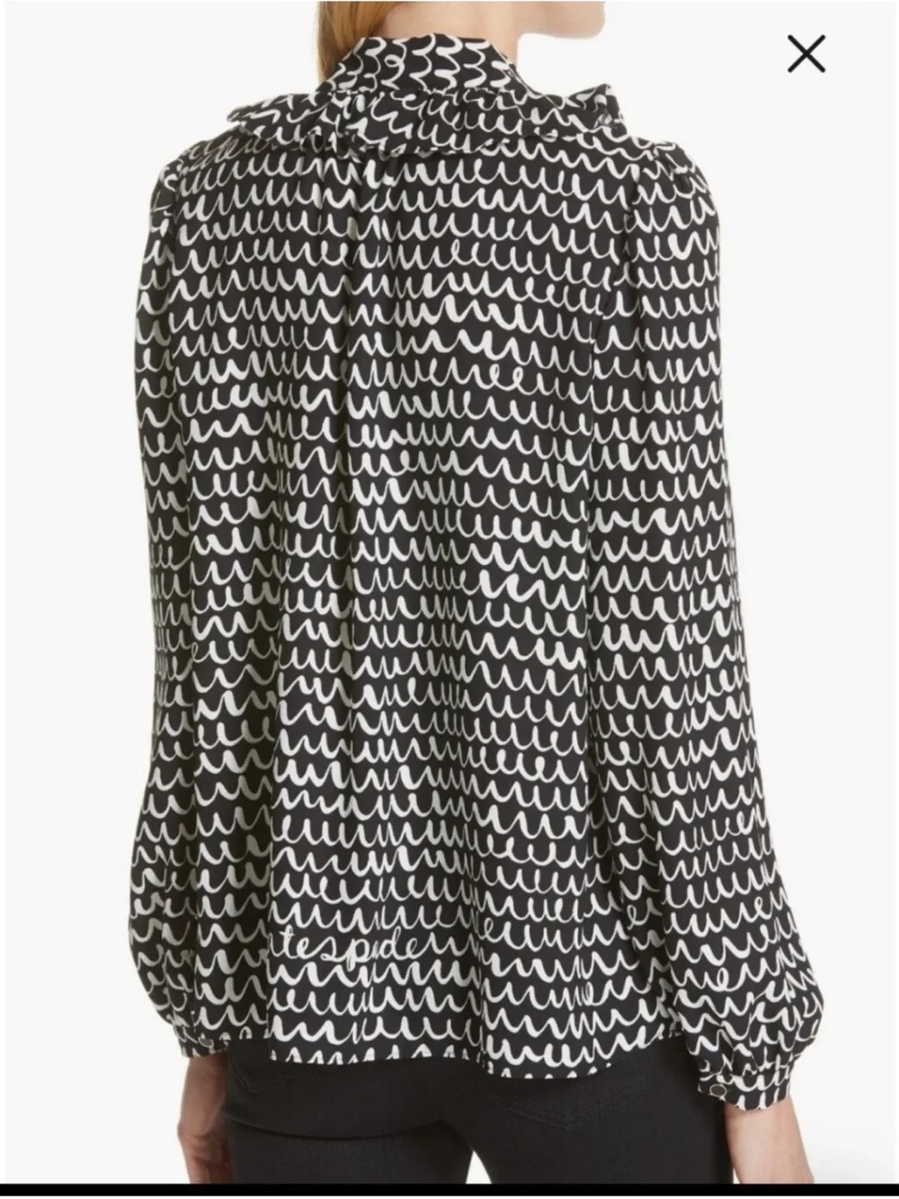 Kate Spade pop scallop blouse